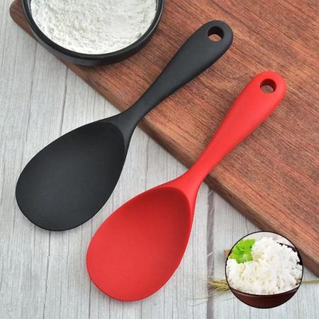 Imagem de Colher para Servir Arroz Silicone Utensílios Multiuso