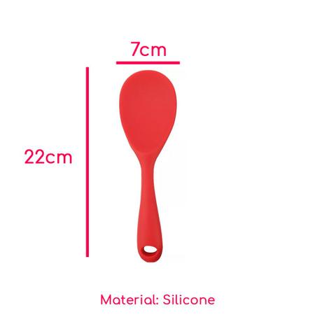 Imagem de Colher para Servir Arroz Silicone Utensílios Multiuso