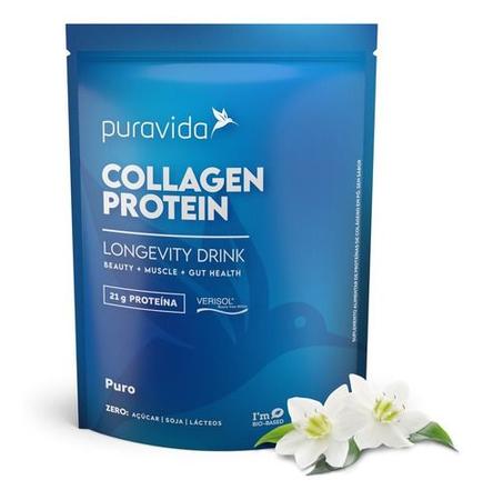 Collagen Protein Puro 450g Puravida Imagem de Collagen Protein Puro 450g Puravida