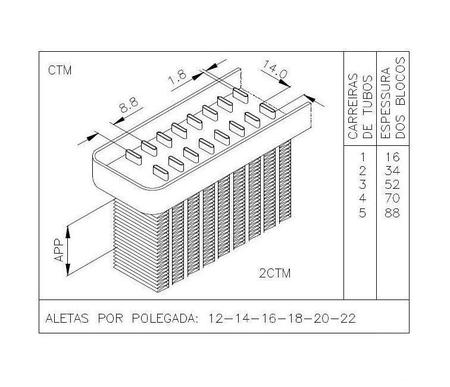 Imagem de Colmeia radiador volkswagen 8-150 2004 2005 a 2005 visconde