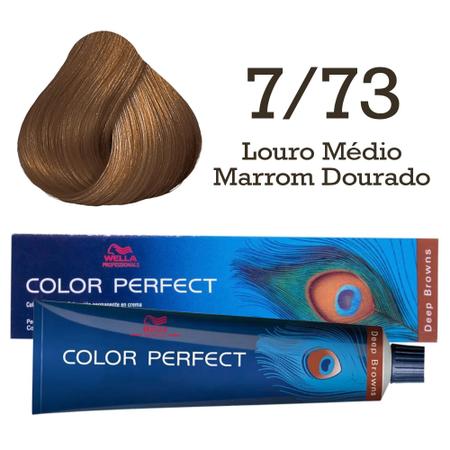Imagem de Coloração 7/73 Louro Médio Marrom Dourado Color Perfect  Wella Professionals
