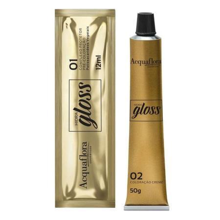 Coloração Creme Acquaflora Kit Hidra Gloss 66.60 Vermelho Imagem de Coloração Creme Acquaflora Kit Hidra Gloss 66.60 Vermelho