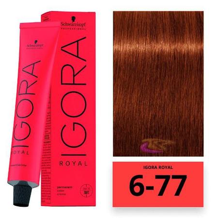 Schwarzkopf Igora Royal HD 6.77 Louro Escuro Cobre Extra - 60g - Tinta de  Cabelo - Magazine Luiza