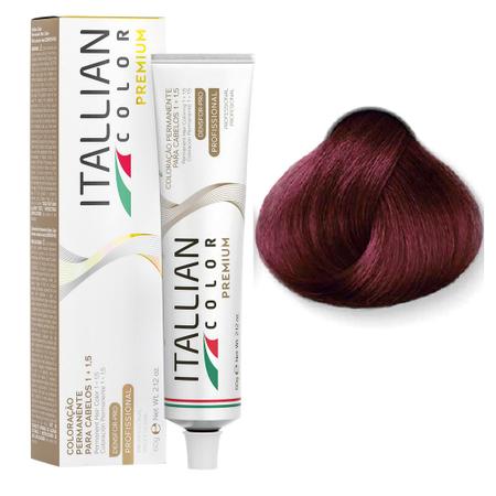 Imagem de Coloração Itallian Color 60g Profissional Cor:6.26 Louro Escuro Violeta Vermelho (Marsala Plus) Premium