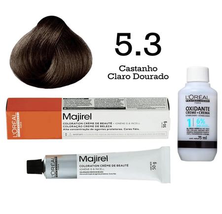 Imagem de Coloração Majirel 5.3 Castanho Claro Dourado + Emulsão Oxi 20 Vol. 75ml  L'Oréal