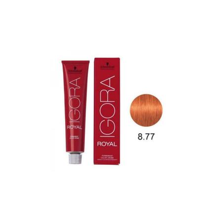 Schwarzkopf Igora Royal Coloração 8/77 Louro Claro Cobre Extra 60ml - Tinta  de Cabelo - Magazine Luiza