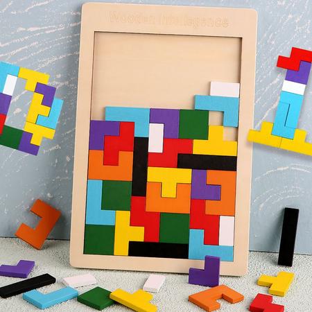 Quebra-cabeças 3d de madeira para bebês, brinquedo educacional