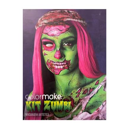 Kit Maquiagem Artística Para Efeitos Especiais De Zumbi - Halloween - 1  unidade - ColorMake - Rizzo - Rizzo Embalagens