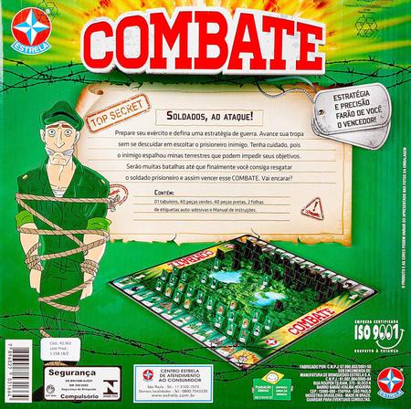 Jogo De Tabuleiro Combate Guerra Soldado Original Estrela em Promoção na  Americanas