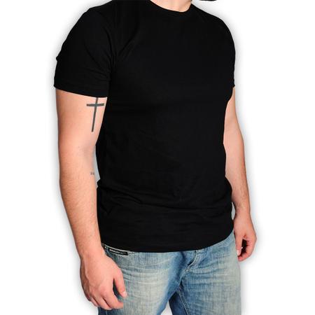 Imagem de Combo 2 Camisetas T-Shirt Lisa Preto 100% Algodão Fio 30.1 Penteado Premium Alta Qualidade