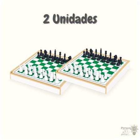 Combo 6 Jogos Tabuleiro 6 em 1 Xadrez Damas Trilha Ludo Pega-Varetas Dominó  Escolar - Person - Jogo de Dominó, Dama e Xadrez - Magazine Luiza