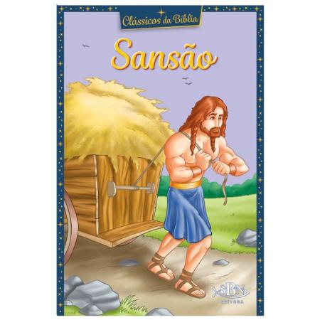 Imagem de Combo 2 Livros Clássicos da Bíblia: Sansão  Infantil  SBN Crianças Infantil Evangélico Filhos Meninos Bebê Cristão Família Gospel Igreja Ministério