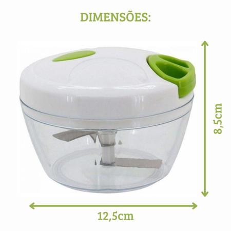 Combo 2 Mini Trituradores Alimentos 3 Lâminas Manual Cozinha na