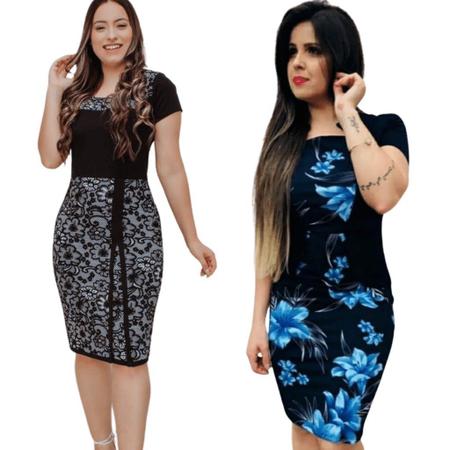 Combo 2 Vestidos Feminino Evang lico Qualidade Tecido Grosso Manga