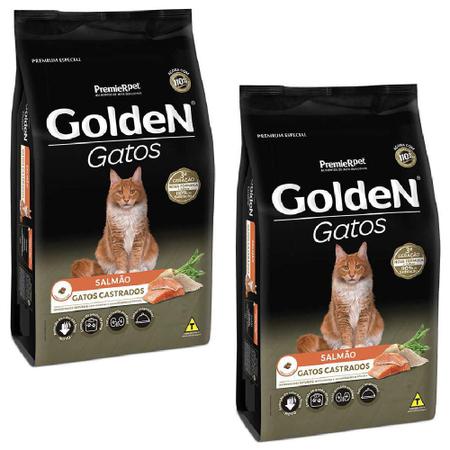 Imagem de Combo 2Un Ração Golden Gatos Castrados Salmão 10,1Kg