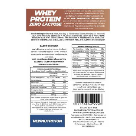 Imagem de Combo 2un Whey Protein Zero Lactose 0% 900g New Nutrition