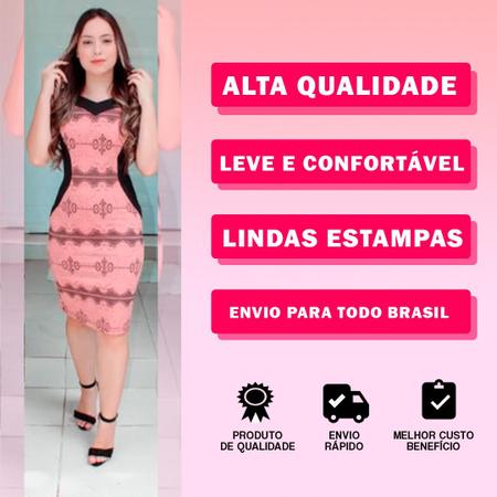 Imagem de Combo 3 Roupas Social Midi Tubinho Vestido Evangelico Cristã Moda Feminina Acinturado Plus Size
