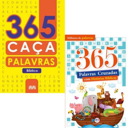 Combo 365 caça-palavras bíblico + Palavras Cruzadas - Com Histórias Bíblicas  Ciranda Cultural Crianças Infantil - Livros de Palavras Cruzadas - Magazine  Luiza