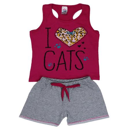 Conjunto Infantil de Menina, com Short e Blusa, Festa,8 Anos