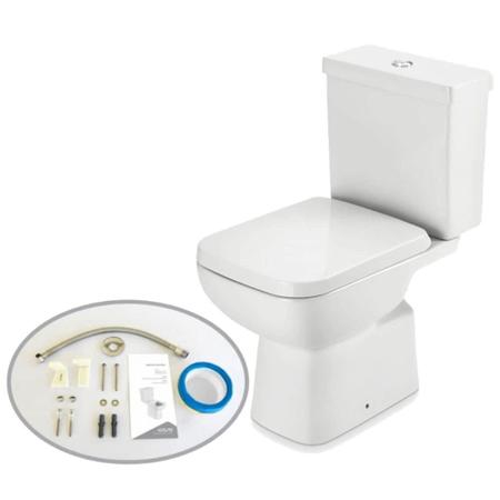 Imagem de Combo Bacia com Caixa Acoplada + Kit Instalação Misti Branco - CBMIS00 - ICASA