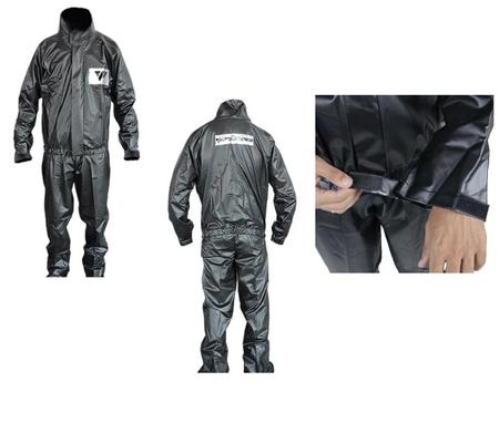 Imagem de Combo Capa Roupa Chuva + Luva X11 Fit Frio Inverno Vestimenta Vestuário Jaqueta Calça Pantaneiro Pvc Preta Moto Motoqueiro