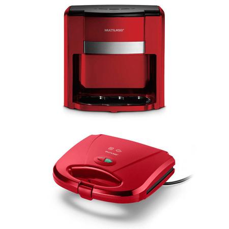 Combo Casa - Sanduicheira e Minigrill 127V-750W e Cafeteira 2 Xícaras 127V-500W Filtro Permanente e Colher Dosadora Multilaser - CE148K - Kit Imagem de Combo Casa - Sanduicheira e Minigrill 127V-750W e Cafeteira 2 Xícaras 127V-500W Filtro Permanente e Colher Dosadora Multilaser - CE148K