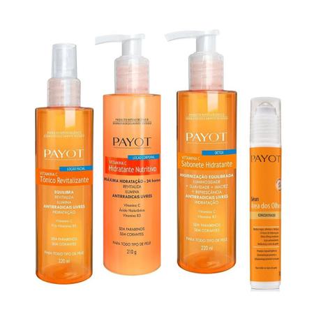 Imagem de Combo Completo Vitamina C Payot Sérum + Hidratante + Tônico Facial + Sabonete Líquido