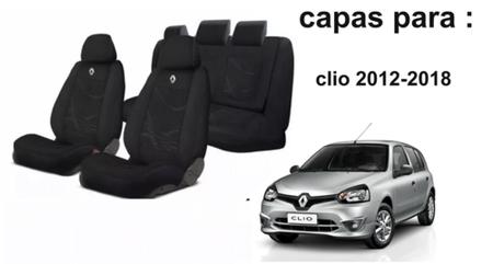 Imagem de Combo Conforto Clio 2012-2018 + Volante + Chaveiro Tecido