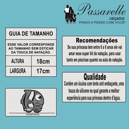 Imagem de Combo De Natação Com Óculos Lentes Anti Embaçantes E Touca De Peixinho Em Silicone Confortável