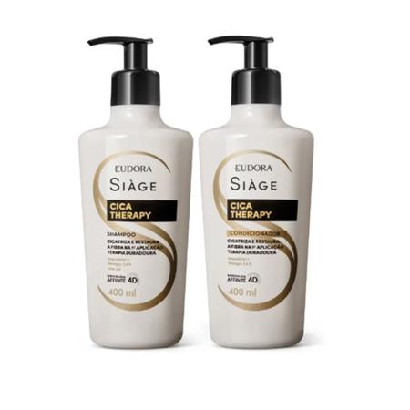 Imagem de Combo Eudora Siàge Cica-Therapy: Shampoo 400ml + Condicionador 400ml