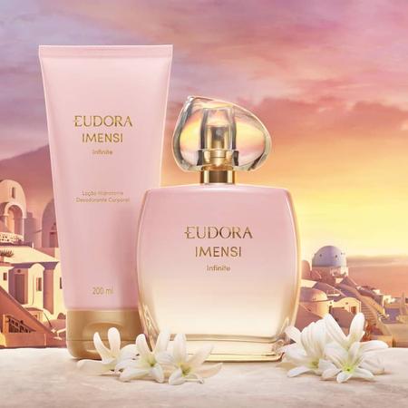 Imagem de Combo Imensi Infinite: Desodorante Colônia 100ml + Loção Corporal 200ml Eudora Lançamento Perfume Feminino ParaMulher Presente em 