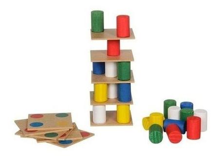 Blocos de encaixe vertical ( 25 pecas de madeira) - JottPlay - Compre  brinquedos educativos online