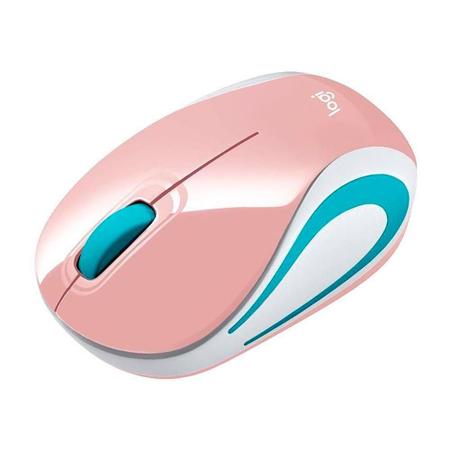 Imagem de Combo Logitech Mouse Sem Fio Mini M187 + Capa Para Notebook 14" - Rosa