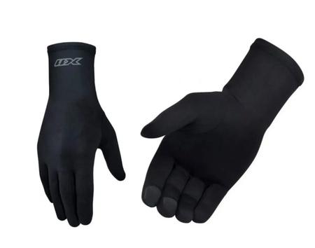 Imagem de Combo Luva Preta X11 Thermic Segunda Pele Térmica Moto Motociclista Frio Touch Screen + Capuz Ninja Touca Balaclava