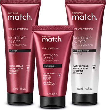 Imagem de Combo Match. Proteção da Cor: Shampoo 250ml + Condicionador 250ml + Leave-in 150ml