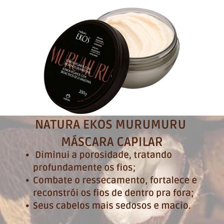 Imagem de Combo Natura Ekos Murumuru Shampoo Condicionador Máscara Capilar Reconstrução Antiquebra