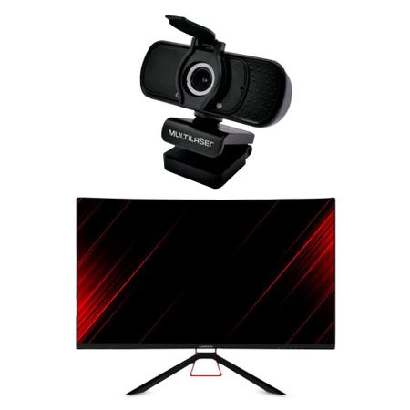 Combo Office - Monitor Gamer Shin Kai 24 Pol Curvo 165Hz e Webcam Full Hd  1080p Conexão USB Preto - MN1032K - Warrior - Monitor para Computador -  Magazine Luiza