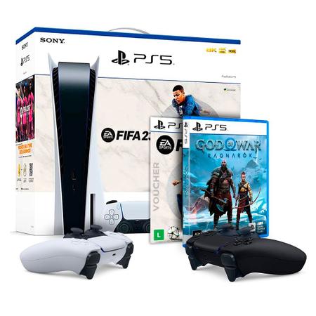 Console PlayStation 5 Standard 825GB Sony Midia Fisica + Jogo God of War:  Ragnarok