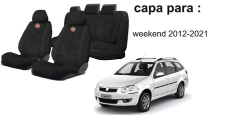 Imagem de Combo Premium Weekend 2012-2021: Capas de Tecido, Capa de Volante, Chaveiro Fiat