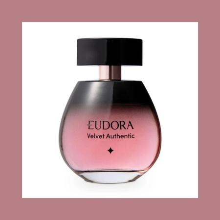 Imagem de Combo Presente para Mulher Perfume Velvet Authentic Eudora Sofisticado Creme Corporal e Colônia