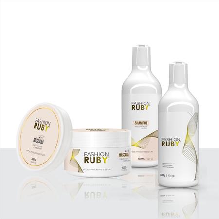 Imagem de Combo Progressiva Fashion Ruby Linha Gold e Kit Pós Progressiva Prolongador de Liso 300g