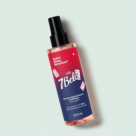 Imagem de Combo QDB 7Belo: Batom Duo Gloss Rosa Único 8ml + Body Splash 200ml