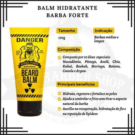 Imagem de Combo Shampoo Barba e Cabelo Gasoline + Beard Balm Danger Barba Forte