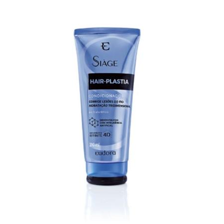 Imagem de Combo Siàge Hair Plastia Shampoo + Máscara Capilar + Condicionador Cabelos Hidratação Hialurônico