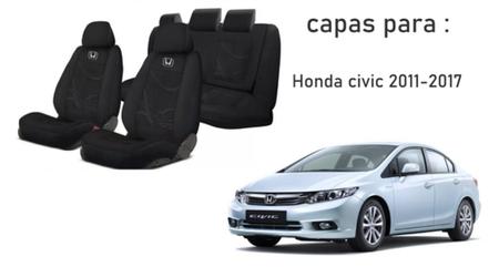 Imagem de Combo Tecido Customizado Civic 11-17 + Volante + Chaveiro