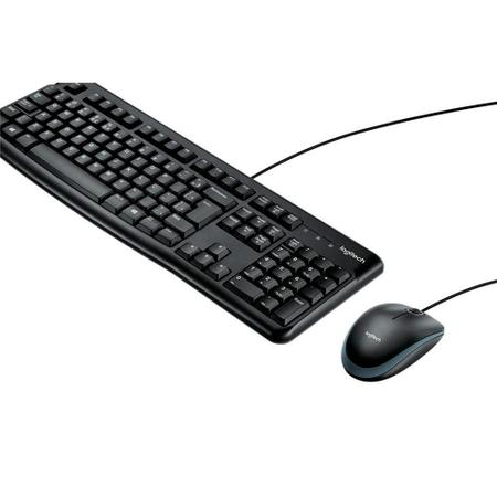 Imagem de  Combo Teclado e mouse com fio Logitech MK120 resistente a respingos