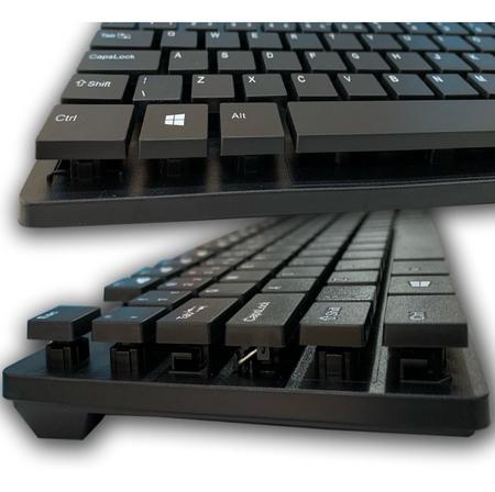 Imagem de combo teclado e mouse sem fio plug play slim multilaser tc251 abnt2 ptbr lan house pc windows barato