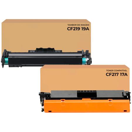 Imagem de Combo Toner 17A CF217A + Tambor 19A CF219A Compatível para impressora HP M-130FN