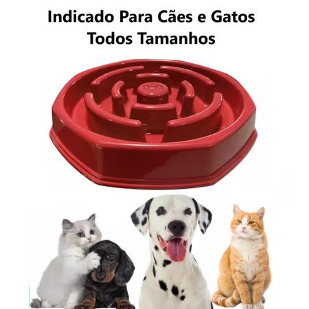 Imagem de Comedouro Educador Interativo Cachorro Adestramento Vermelho