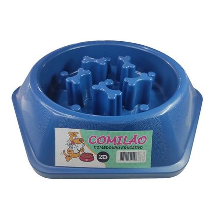 Comedouro Lento Educativo Interativo 600ml Cães e Gatos Pet Games